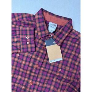 The North Face Arroyo Men's Small‎ Brown Plaid Cotton Button Down Shirt NEW